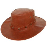 WESTERN LEATHER COWBOY HAT